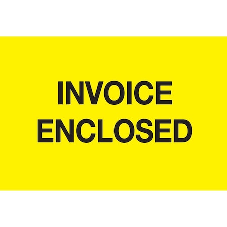 Decker Tape Products Label, DL2449, INVOICE ENCLOSED, 2" X 3" DL2449